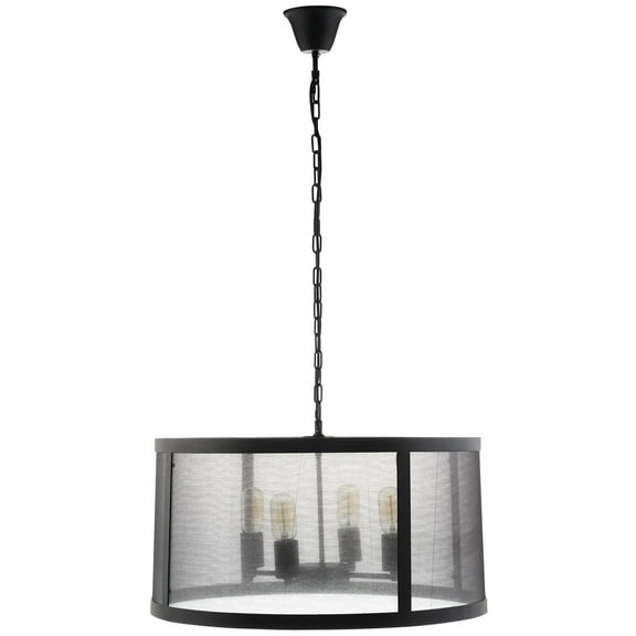 Modern Urban Contemporary Chandelier Light, Black Steel
