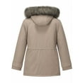 thumbnail image 2 of GGleaf Women's Plus Size Quilted Winter Coat Warm Puffer Jacket Thicken Parka with Removable Hood khaki 4X, 2 of 10