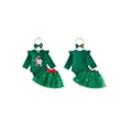 thumbnail image 2 of Loicainy Infant Baby Girl Christmas Outfit 3 6 9 12 18 Months Long Sleeve Romper Tulle Skirt Headband Clothes Set, 2 of 9