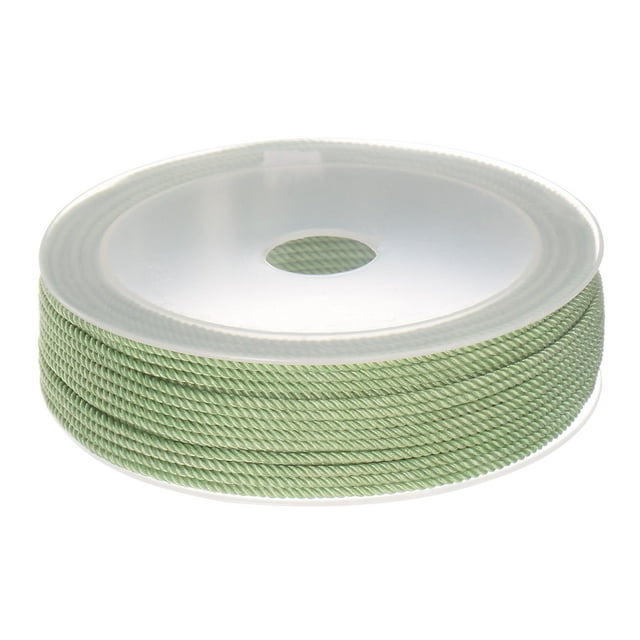 Unique Bargains Twisted Nylon Twine Thread Beading Cord 1.5mm 20M/65 Feet Extra Strong Braided Nylon String, Turquoise Green