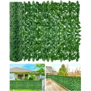 CreiYuan 98.4'' x 39.4'' Artificial Ivy Privacy Fence Screen,  Ivy Hedge Privacy Fence Screen for Outdoor Decor, Garden, Yard - Green