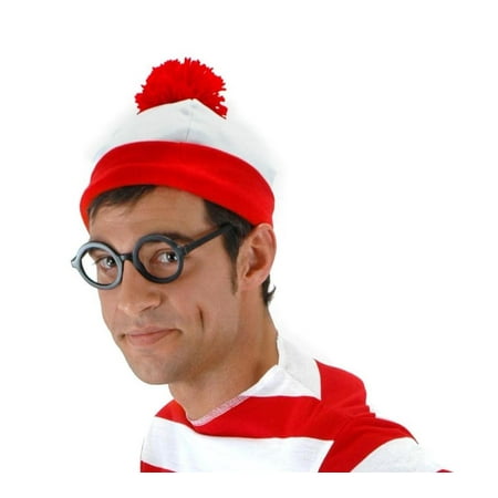 Where's Waldo Costume Beanie Adult One Size