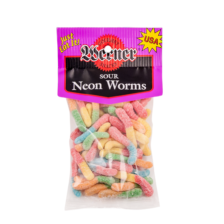 Werner Sour Neon Worms 6 count case
