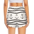 thumbnail image 3 of Picia Anchors and Ropes Pattern Women's 2 in 1 Athletic Running Shorts High Waisted Workout Casual Gym Sweat Shorts with Comfy Liner Zipper Pockets-XX-Large, 3 of 9