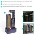 thumbnail image 3 of Sunnydaze Cascading Tower Metal Outdoor Water Fountain with Light, 3 of 13