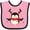 Pink and Black, variant on Inktastic Penguin Xmas Boys or Girls Baby Bib