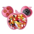 thumbnail image 3 of Assiette d'Alimentation Mignonne en Forme de Pomme pour Enfant, pour Bébés et Tout-Petits, Imperméable, Antidérapante, Portable, Réutilisable, Assiette de Souper en Silicone, 3 of 9