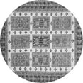 thumbnail image 1 of Ahgly Company Indoor Round Abstract Gray Modern Area Rugs, 4' Round, 1 of 4