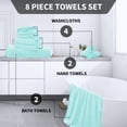 thumbnail image 3 of Juego de toallas Cosy Family de microfibra de 8 piezas Frozen Blue, 3 of 7