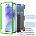 thumbnail image 4 of Takfox Case For Samsung Galaxy A35 5G ,Shockproof Heavy Duty Rugged Locking Swivel Holster Belt Clip Kickstand Full Body Hard Shell Phone Cover Case,Green, 4 of 7