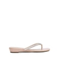 thumbnail image 2 of Sandalias tipo slide para mujer DREAM PAIRS con pedrería, color nude, talla 7.5, 2 of 8