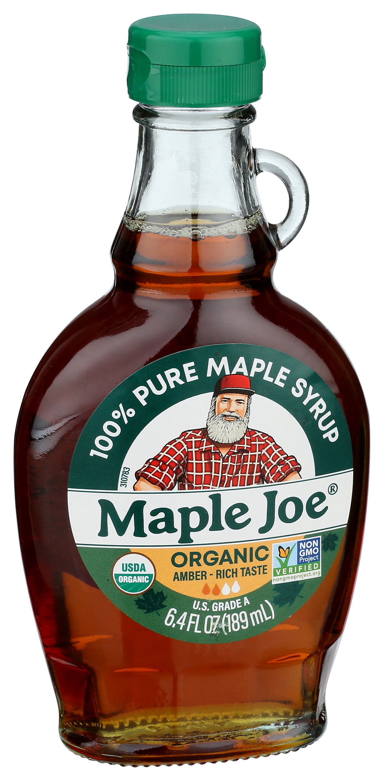 Pack of 12, Maple Joe Organic Amber Maple Syrup, 6.4 fl oz