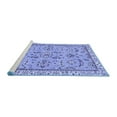 thumbnail image 2 of Ahgly Company Machine Washable Indoor Round Oriental Blue Traditional Area Rugs, 5' Round, 2 of 4