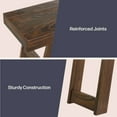 thumbnail image 6 of Alaterre Furniture Classic Solid Wood Console Table - 56in Modern Farmhouse Entryway Table, Oak, 6 of 6