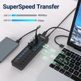 thumbnail image 2 of Hub USB Vantisan de 11 puertos USB 3.0 con 10 puertos de transferencia de datos, 2 of 7