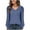 Blue, variant on Blouse for Women Lace Long Sleeved Round-Neck Solid Color Patchwork T-Shirt Pullover Blouse Blue M,Womens Tops