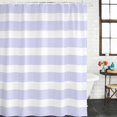 thumbnail image 4 of Extra Long Shower Curtain 72x96 Inch, Purple Striped Shower Curtain Waterproof Bathroom Decor, Modern Classic Horizontal Stripes Fabric Bath Curtain Set Accessories with Hooks, 4 of 7