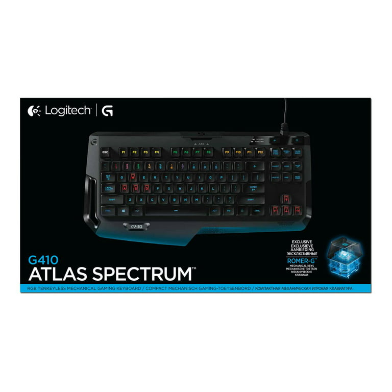 Logitech Mechanical Gaming G410 ATLAS SPECTRUM - Keyboard - backlit - USB - key Romer-G - Walmart.com