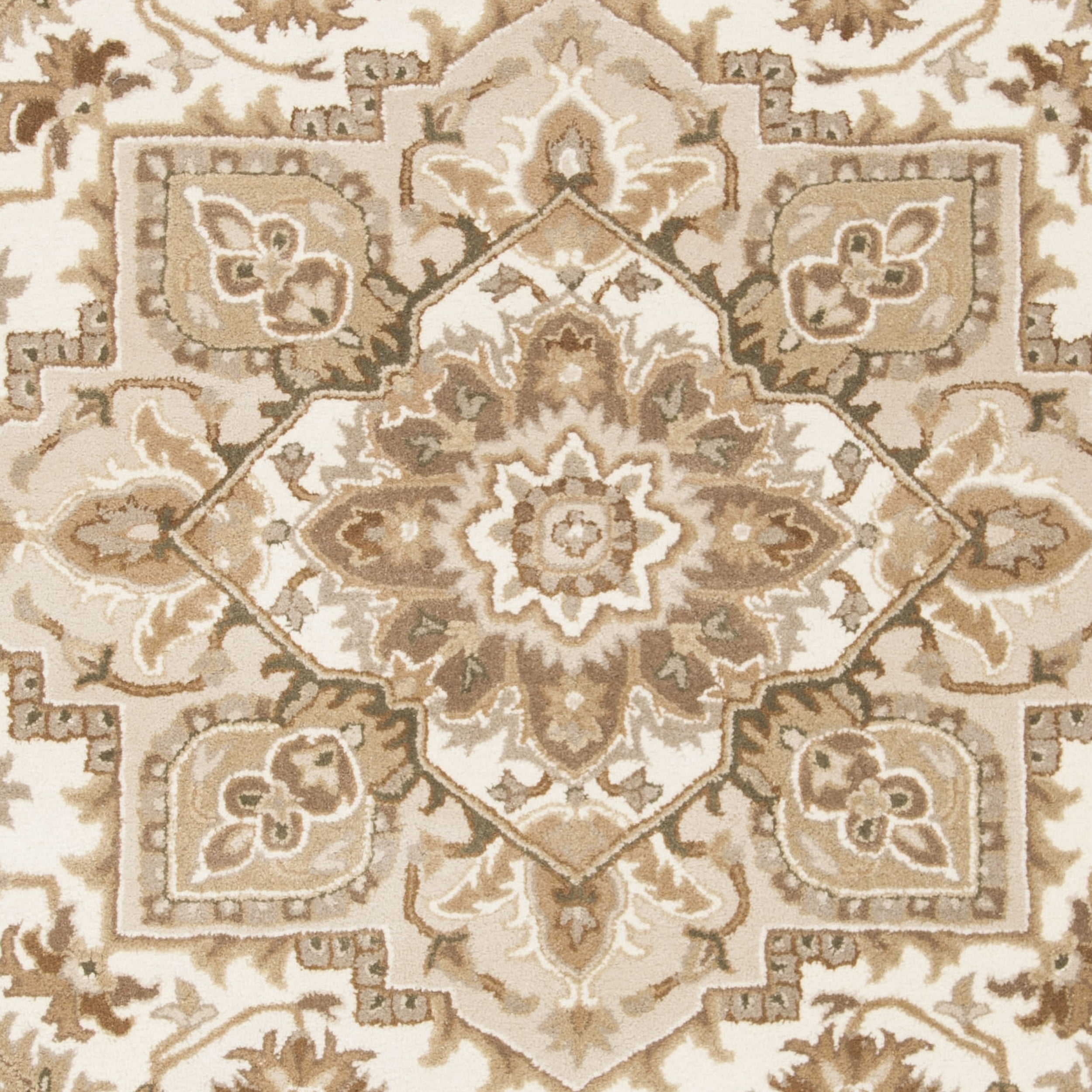 SAFAVIEH Royalty Corine Floral Bordered Area Rug, Beige/Sage, 8' x 10'