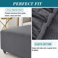 thumbnail image 6 of XUELC Stretch Square Ottoman Slipcover  Jacquard Knit, Washable, Elastic Bottom, Furniture Protector, 6 of 7