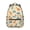 Dinosaur and Leaf, variant on Dinosaur and Hill Beige Pattern Backpack for School, Cute School Bag with Adjustable Shoulder Straps and Padded Back, 15.3"x11"x7.1"