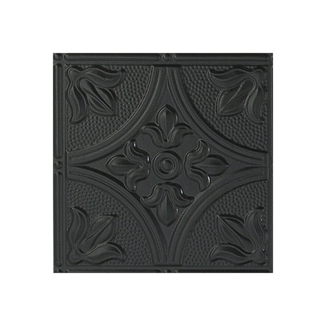 FASÄDE Easy Installation Traditional Style/Pattern #2 Matte Black Wall Panel Sample (12X12 Inch Sample)