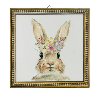 WAY TO CELEBRATE! Way To Celebrate Easter Square Bunny Face Hanging Wall Decor, 15.8"
