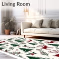 thumbnail image 2 of ODIKA 8'x10' Machine Washable Non-Slip Area Rug, Whimsical Reindeer Forest Path with Woodland Holiday Theme High Traffic Rug, Ivory, 736000, 2 of 7