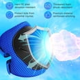 thumbnail image 2 of Kids Protective Gear Set, Knee and Elbow Pads with Wrist Guards 3 in 1 for Bike, Cycling, Roller Skating, Rollerblading Scooter, Skateboard, Inline Skating, Hover Boards(Blue), 2 of 7