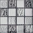 thumbnail image 1 of Unique Bargains 10Pcs 3D Mosaic Tile Stickers, 10 x 10cm Square Wallpaper Self-Adhesive PVC Waterproof for Kitchen (Style 13), 1 of 6