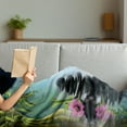 thumbnail image 3 of Peace Garden Soft Flannel Fleece Blanket, Pink Flower Spa Stones and Bamboo Tree on the Water Relaxation Theraphy Peace, Cozy Plush for Indoor and Outdoor Use, 50" x 70", Multicolor, by Ambesonne, 3 of 5