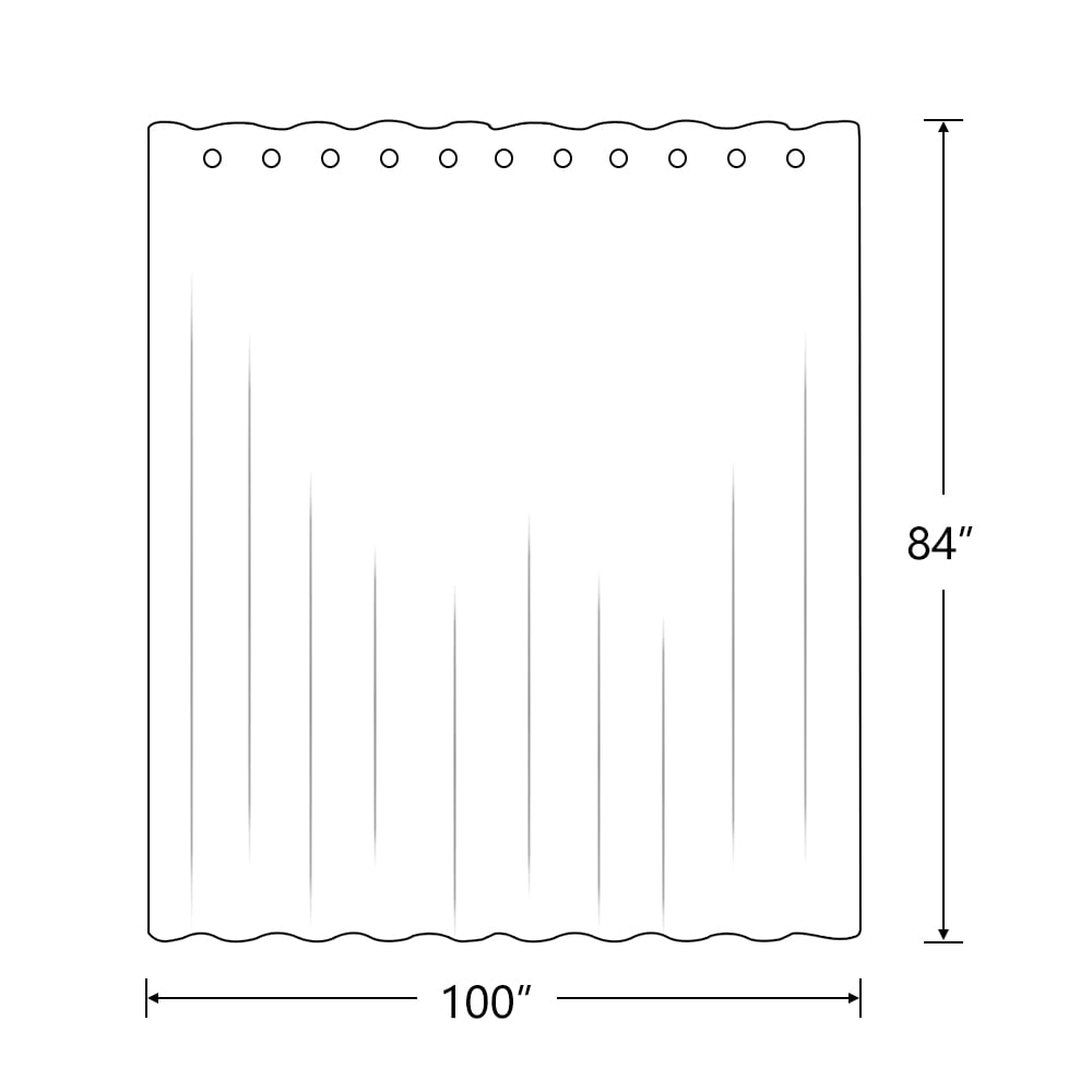 ANMINY 2 Pcs Blackout Curtain Panels Solid Color Space Room Divider Screen Partition Fabric, 84"x100", White