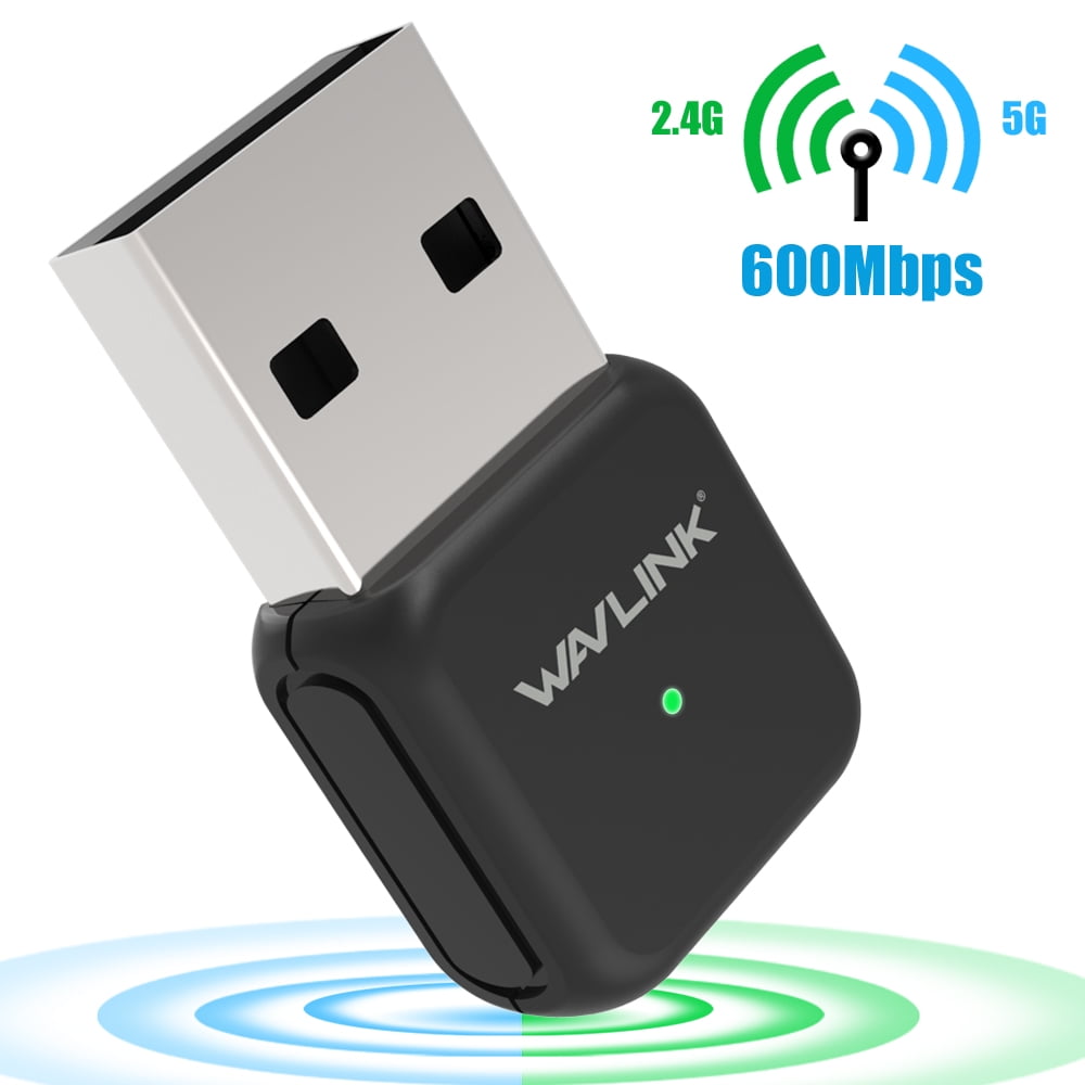 600Mbps Dual Band USB WiFi Dongle Wireless LAN Adapter 802.11ac/a/b 5Ghz/2.4Ghz 