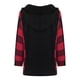 thumbnail image 5 of Pntutb Navidad moda mujer Casual manga larga Plaid señoras Sudadera con capucha tops blusa Pntutb Pntutb-4491, 5 of 5
