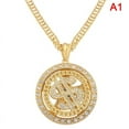 thumbnail image 1 of Big Rotatable Us Dollar Money Sign Pendant Necklace Men Rapper Hip Hop, 1 of 6