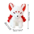 thumbnail image 3 of Gaiwos Nine-Tailed Fox Stuffed Animals 10 inches, Realistic Kyuubi Kitsune Plush Toy, Soft and Gorgeous White Fox Plush, Birthday Hoilday Gift for Kids, 3 of 8