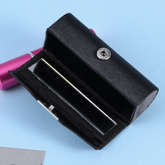OUNONA Lipstick Box Packaging Lipstick Gift Lipstick Holder with Mirror Black