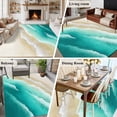 thumbnail image 5 of Large Area Rugs for Living Room Bedroom, Ombre Turquoise Ocean 8'x10' Rug Washable Carpet Runner Indoor Outdoor, Gradient Coastal Beach Waves Summer Non Slip Floor Mats Rug for Kitchen, Patio, 5 of 8