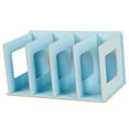 thumbnail image 4 of Estantería de madera para escritorio, organizador de mesa, estante de exhibición, estante decorativo para DVD Azul, 4 of 9