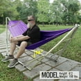 thumbnail image 3 of Tranquillo Adjustable Hammock Stand, Collapsible Camping Hammock and Stand, 650 lbs Capacity Deluxe Double Hammock Stand for 2 Persons, Purple, 3 of 8