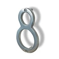 thumbnail image 2 of NACH Floating Mount Shadow House Address Number For Outside or Inside, Metal Modern House Numbers For Mailbox, Front Door, Maximum Rust Protection, Gray, 6 inch, #8, HH-SDW6-SLV-8, 2 of 5