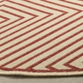 thumbnail image 3 of Safavieh Linden Amelia Geometric Indoor/Outdoor Area Rug, Red/Creme, 6'7" x 6'7" Round, 3 of 8