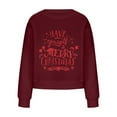 thumbnail image 4 of EGNMCR Chandail de Noël pour Femme Mode Décontractée Imprimé Blouse à Manches Longues Hauts Chandail à Capuche Chandails, 4 of 6