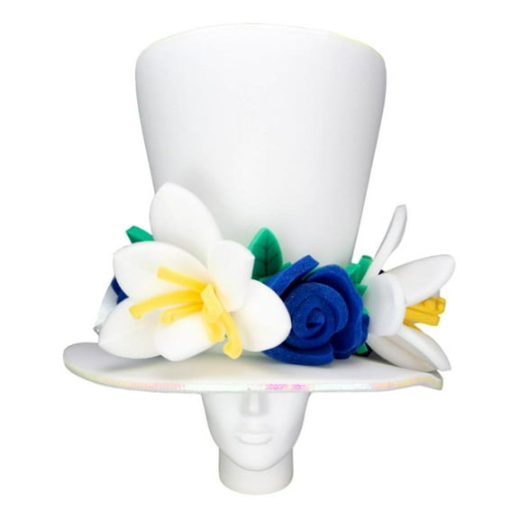 Lilies and Roses Bride Hat - Bridal Party Hat - Wedding Party Gift - Bridal Robe Hat