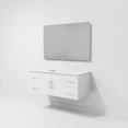 thumbnail image 6 of Sonoma 48 in W x 22 in D Glossy White Single Bath Vanity, Cultured Marble Top and 48 in LED Mirror, 6 of 11