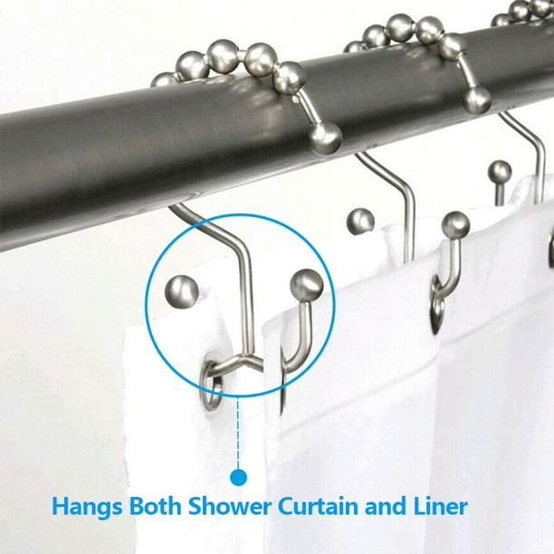 Rust Proof Shower Curtain Hooks Rings Stainless Steel Shower