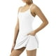 thumbnail image 1 of Gibobby Vestido corto casual para mujer Vestido de tenis para mujer, vestido de entrenamiento, vestido de ejercicio con sujetadores integrados y pantalones(Blanco,G), 1 of 4