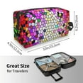 thumbnail image 4 of Goofa Colorful Tie Dye Stained Glass 3 Printed Toiletry Bag with Handle,Large Capacity Travel Makeup Cosmetic Bag for Women, Carry on Airport Airline Compliant Bag, 4 of 9