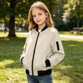 thumbnail image 5 of 8-9 Years Big Boys Bomber Jacket Zip Up Lightweight Flight Coat Casual Outerwear, 5 of 7