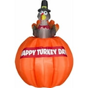 4.5 FT Airblown Inflatables Animated Rising Turkey Thanksgiving Decoration